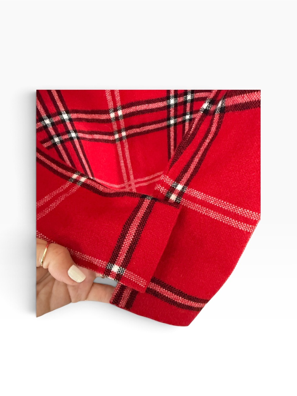 Nicole Miller Red Plaid Mock-Neck Sweater Women’s Small - Picture 5 of 6